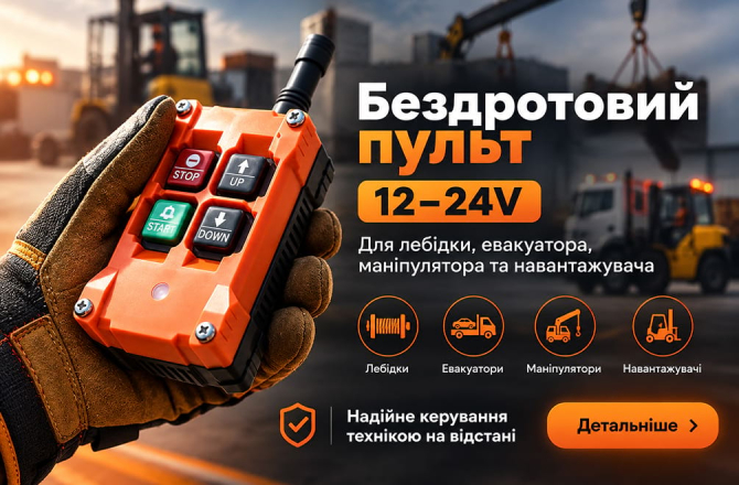 Промислові пульти дистанційного керування та додаткових компонентів