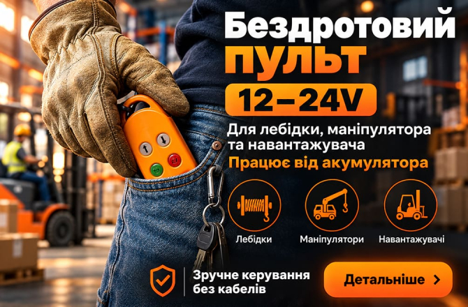 Промислові пульти дистанційного керування та додаткових компонентів